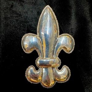 New Silver Fleur-de-Lis Broach & Pendant